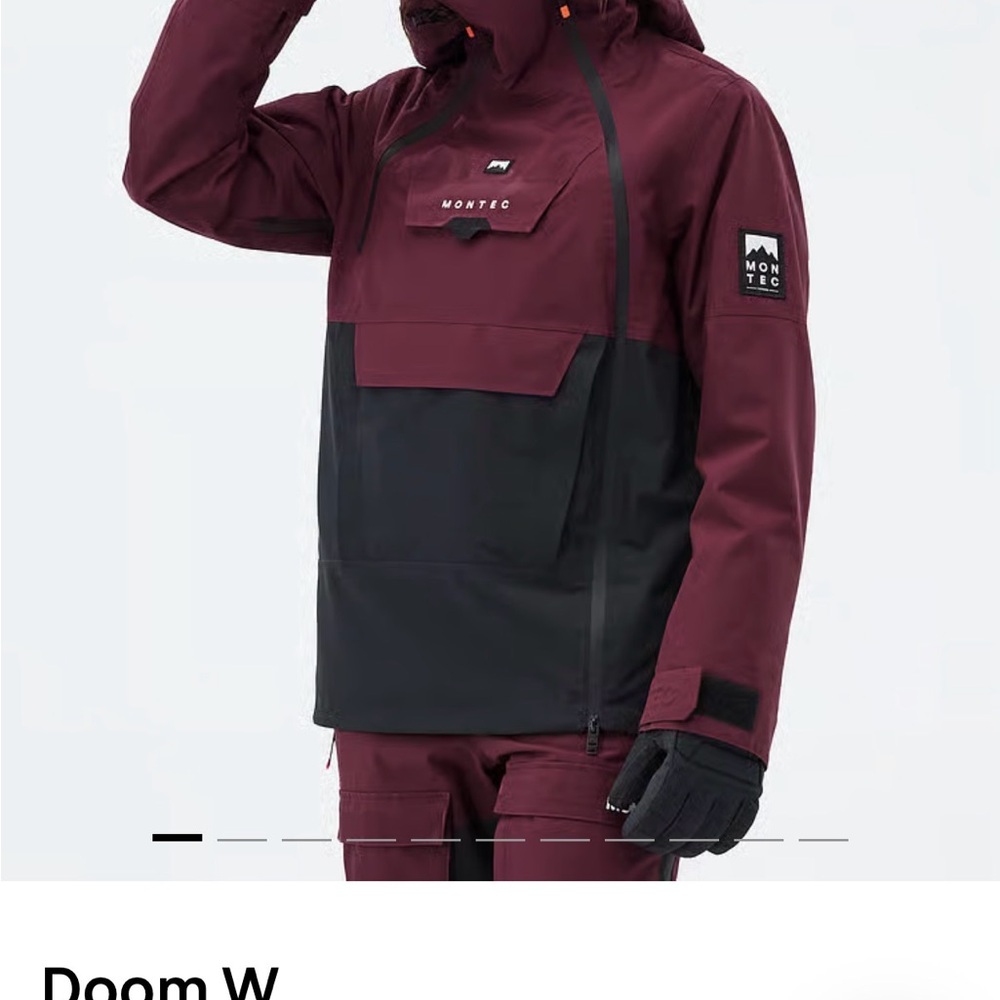 Montec Doom Woman’s Burgundy and Black Ski Jacket Size Medium